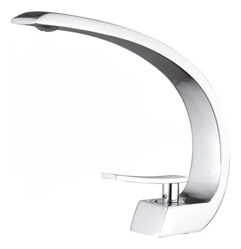 Imagem do produto Torneira Curva Cascata Misturador Monocomando Aço Inox Luxo - Brinovar